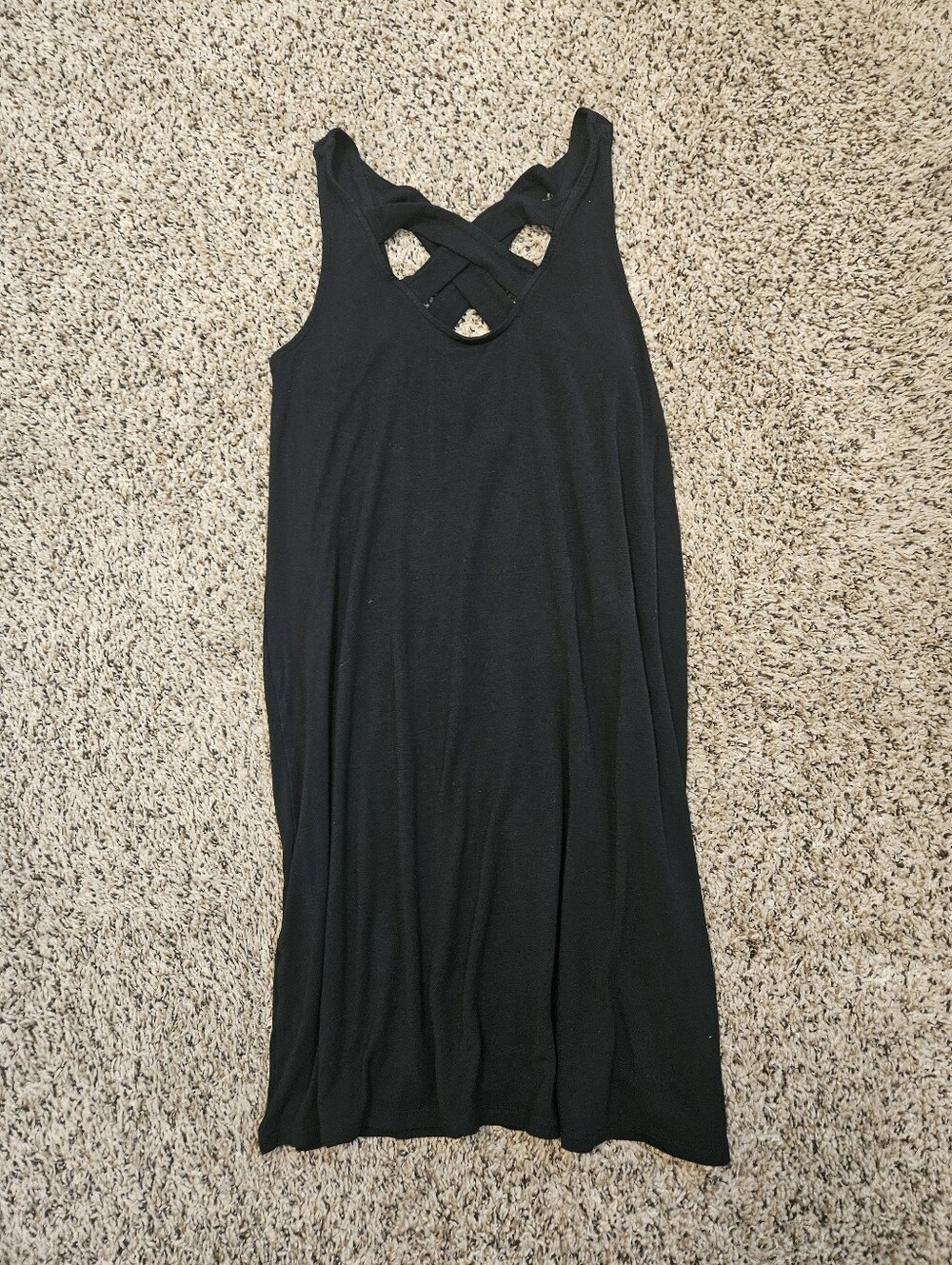 🦋American Eagle Outfitters Black Cross-Front & Back Tank Top Midi Dress XS